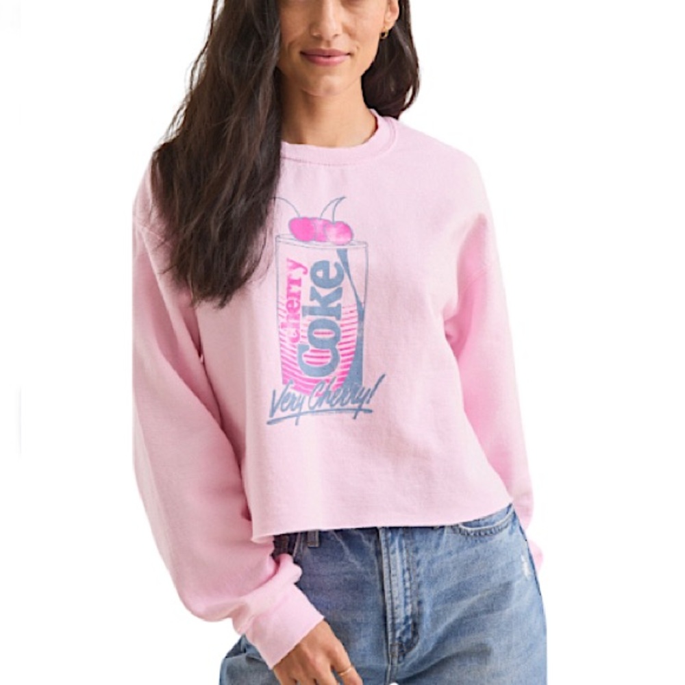 NWT Altar’d State Cherry Coke Cropped Sweatshirt